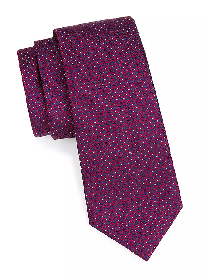 

Абстрактный шелковый галстук Canali, красный