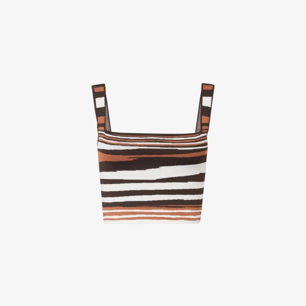 

Трикотажный топ tresa с узором в полоску Weekend Max Mara, белый