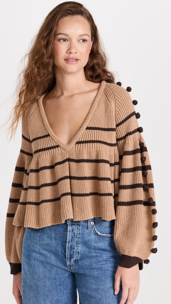 

Свитер Joslin Jolene Cotton Cashmere Knit, коричневый