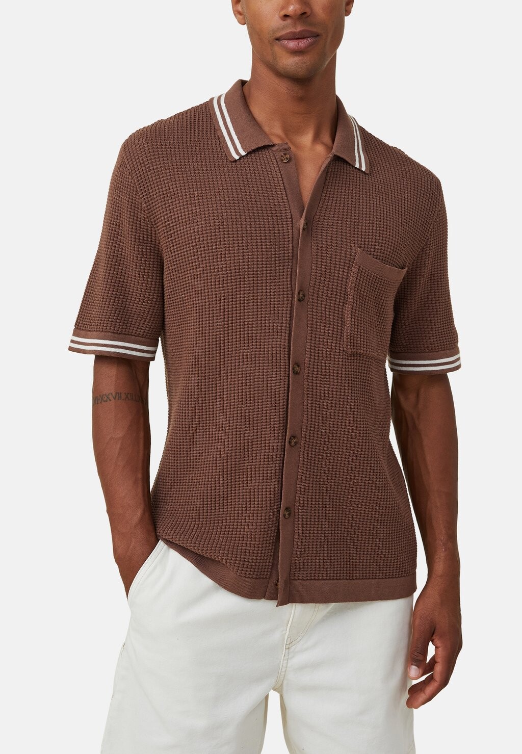 

Рубашка PABLO SHORT SLEEVE Cotton On, коричневый