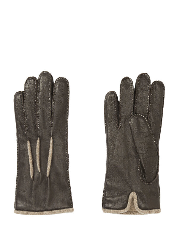 

Коричневые мужские кожаные перчатки Mazzoleni Gloves