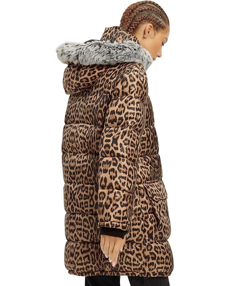 

Куртка UGG Ozzy Mid-Length Puffer Jacket, леопардовый