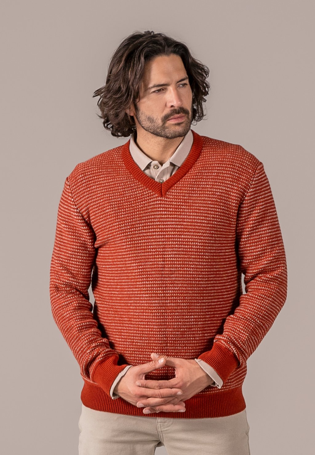 Вязаный свитер PIERCE Living Crafts, цвет brick