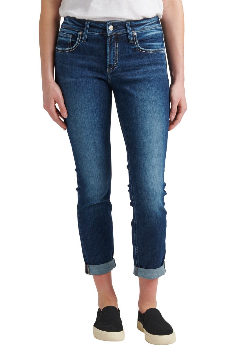 

Джинсы-бойфренды узкого кроя до щиколотки SILVER JEANS CO.
