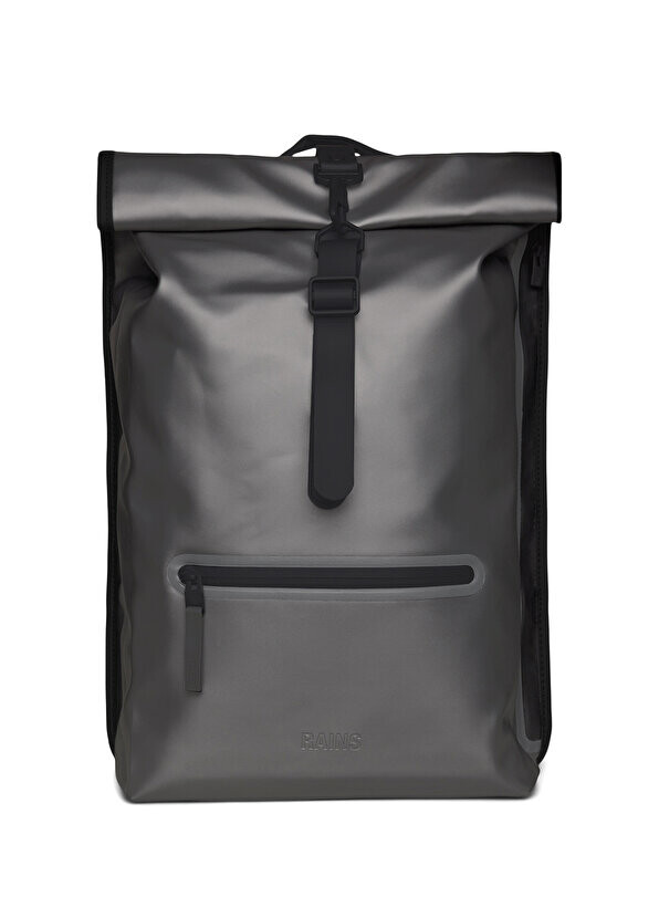 

Черный мужской рюкзак rolltop Rains
