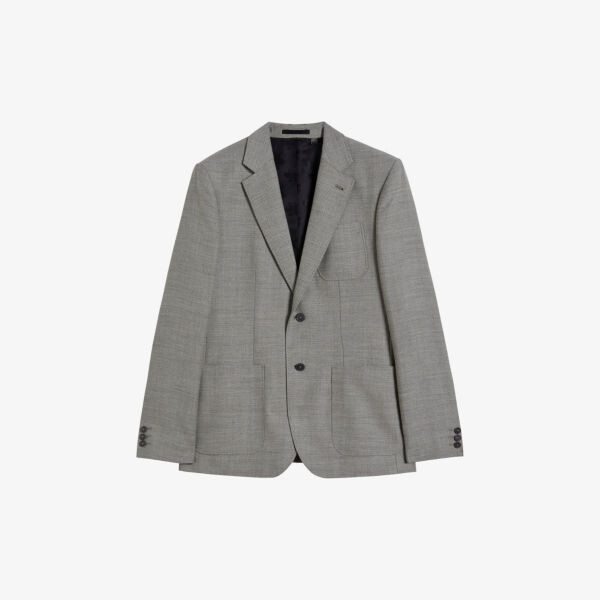 

Шерстяная куртка узкого кроя Luccaj Ted Baker, серый
