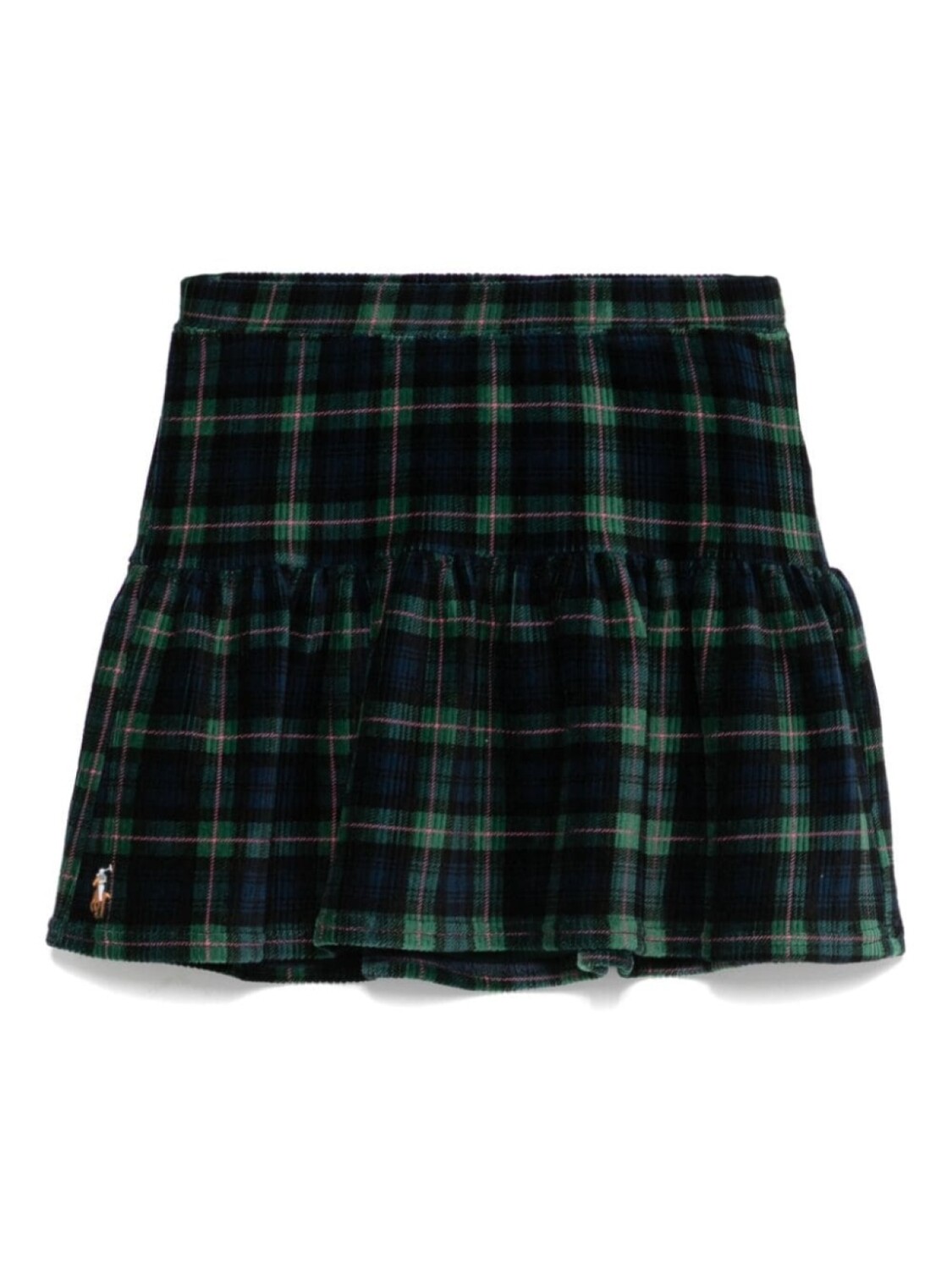 

POLO RALPH LAUREN KIDS юбка мини в клетку, черный