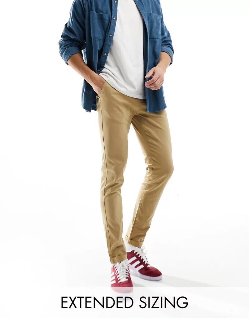 

Светлые чиносы скинни ASOS