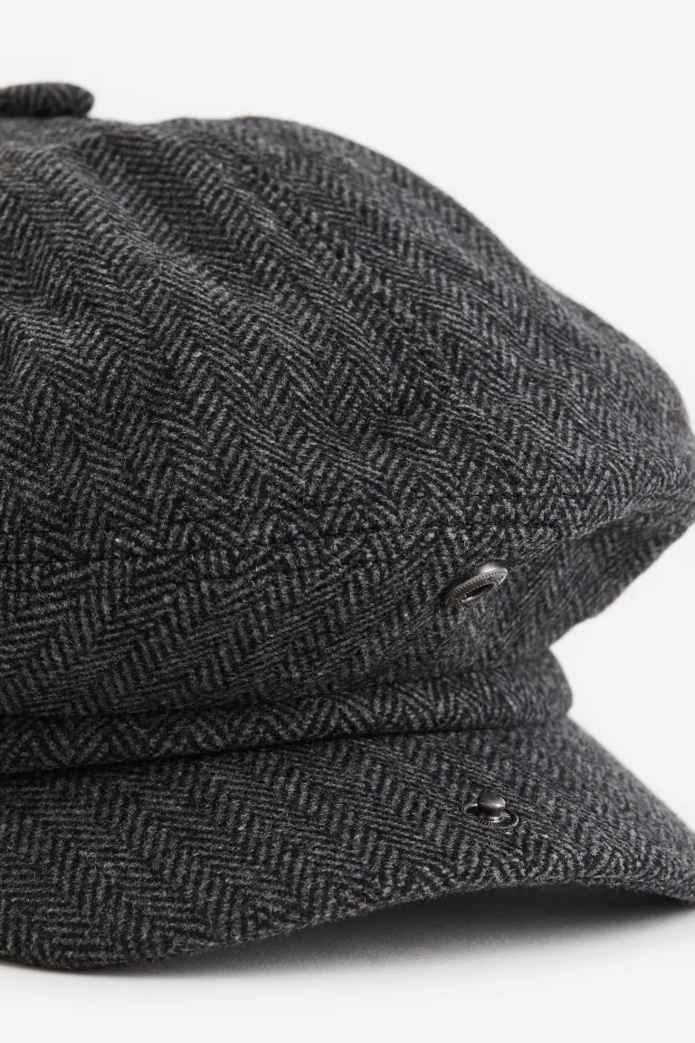 

Кепка из смесовой шерсти H&M, серый