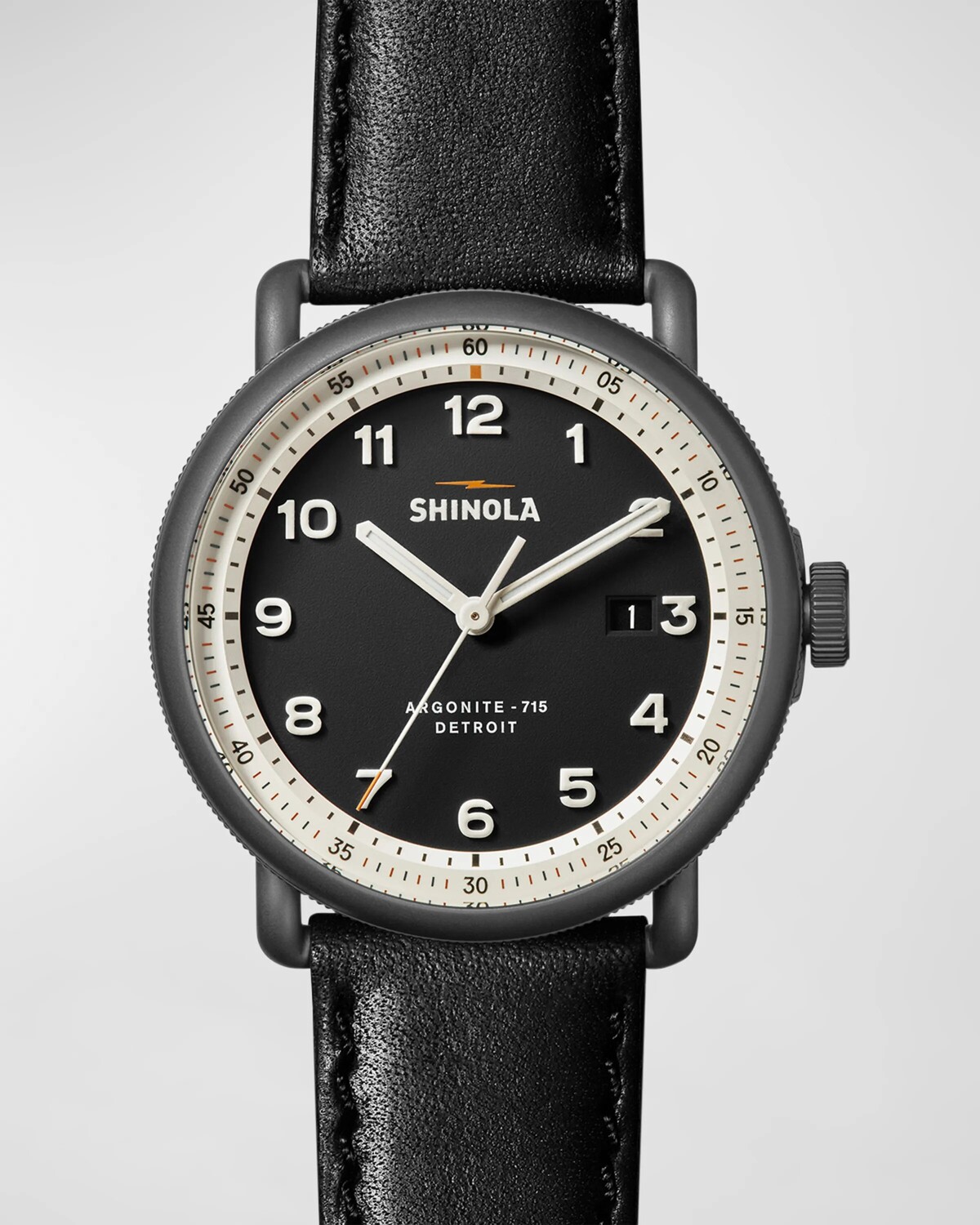 

Мужские часы Canfield Model C с кожаным ремешком, 43 мм Shinola, цвет Black