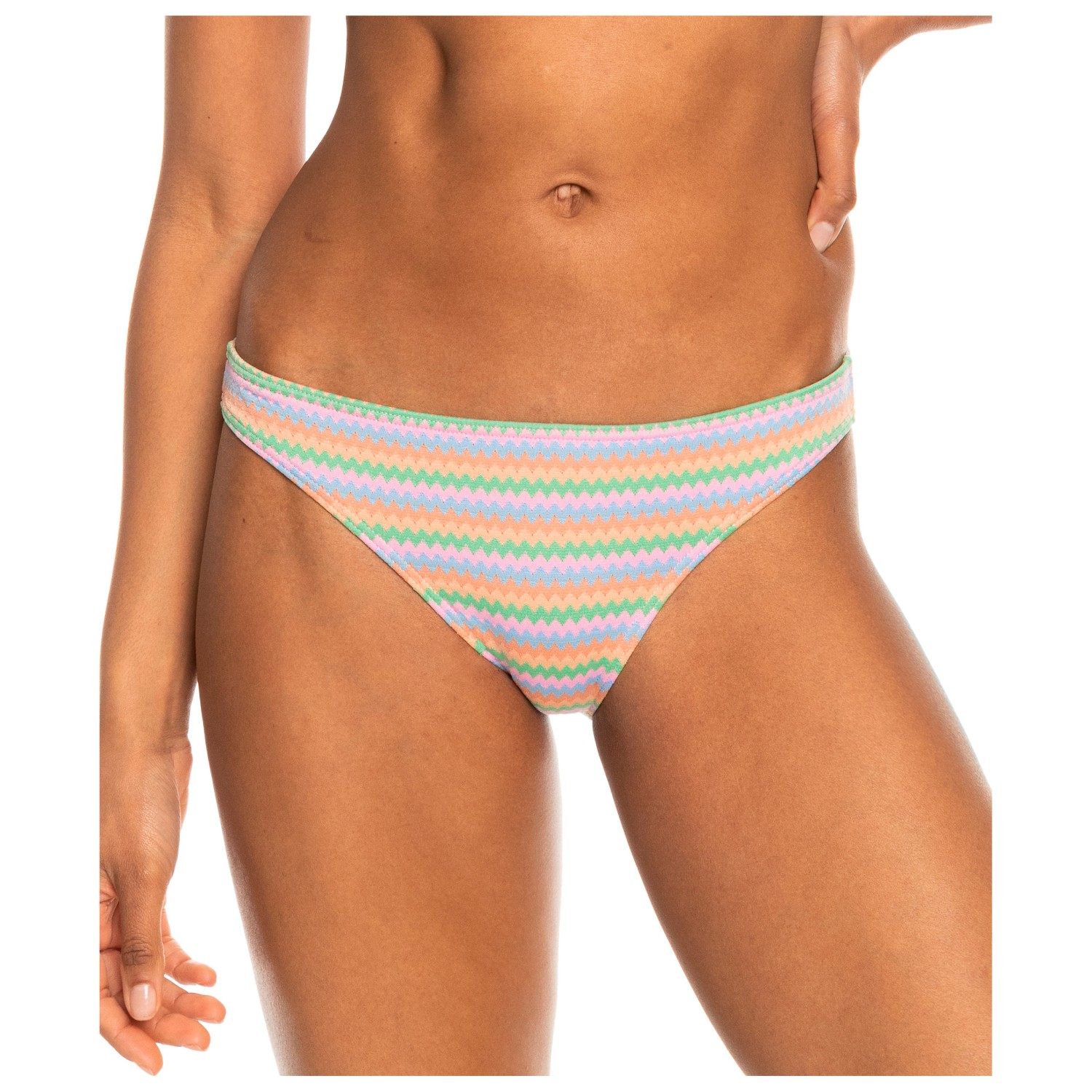 Верх бикини Roxy Women's Wavy Stripe Moderate Bottom, цвет Papaya Wavy Stripe S