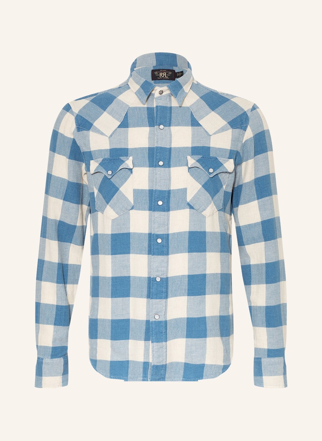 

Рубашка RRL Slim Fit, кремовый