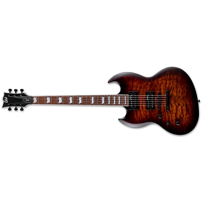 

Электрогитара ESP LTD VIPER-256 QM DBSB LH Dark Brown Sunburst Left Handed Electric Guitar - Brand New!