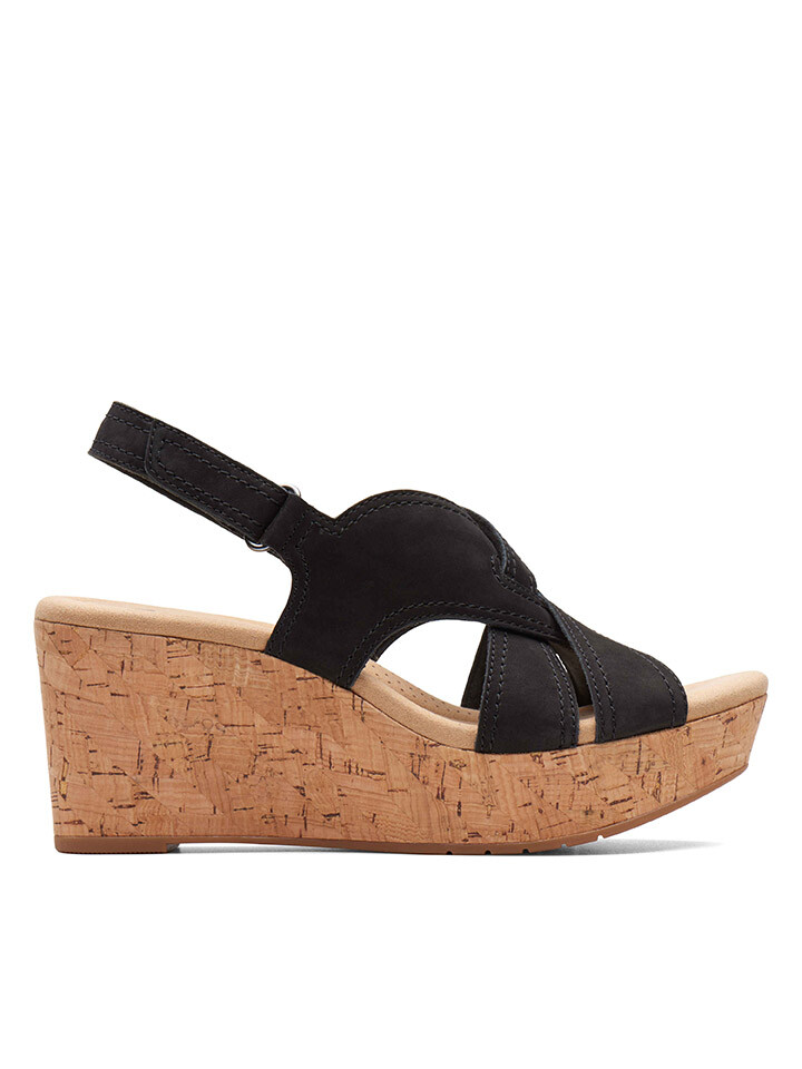 

Сандалии Clarks Leder Keil Sandaletten, черный