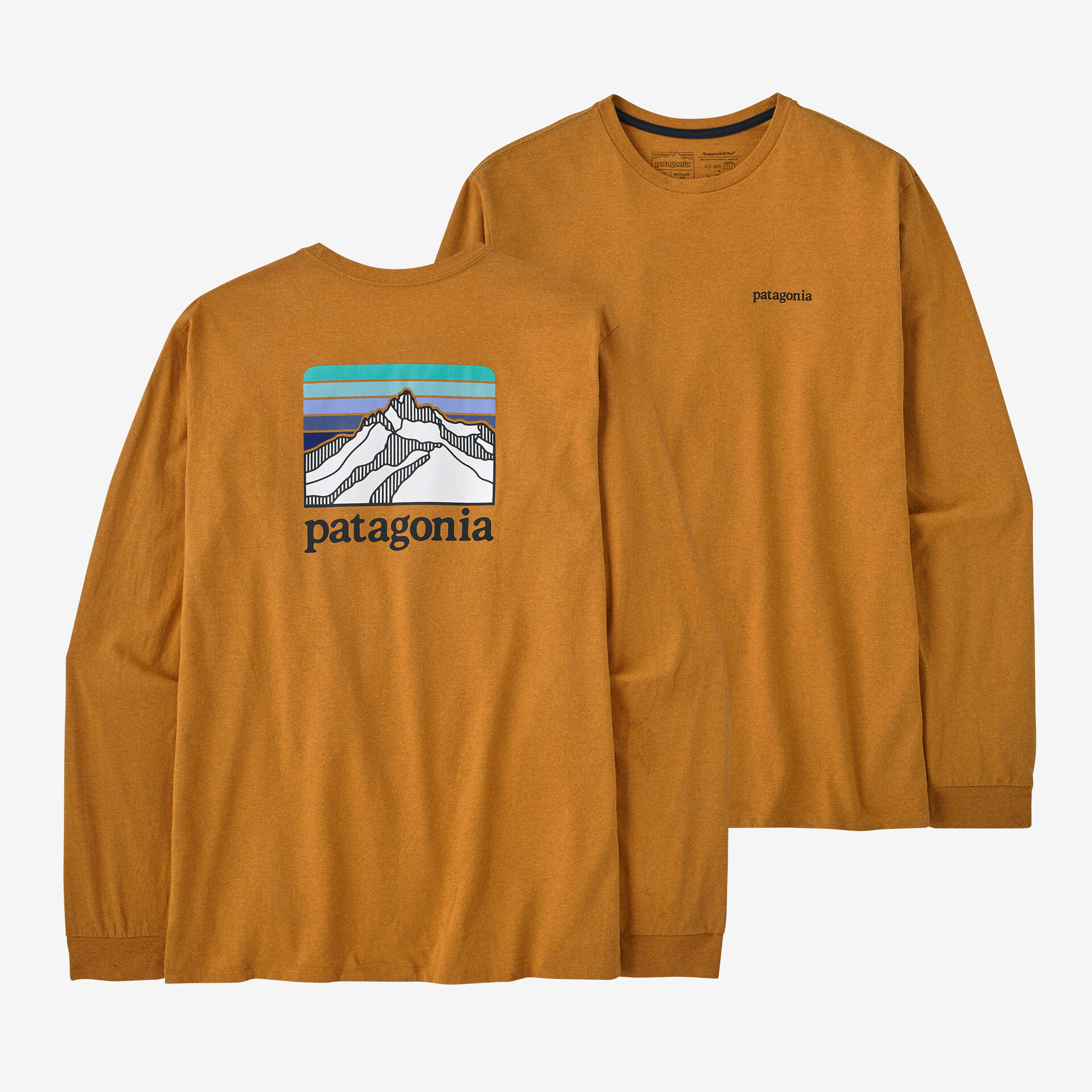 Мужская футболка с длинными рукавами и логотипом Ridge Responsibili-Tee Patagonia, цвет Dried Mango