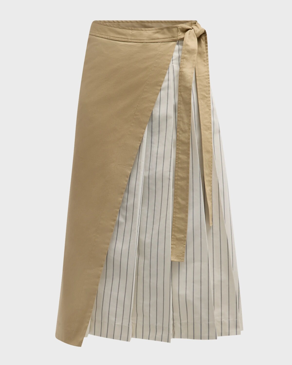 

Плиссированная юбка с запахом 3.1 Phillip Lim, хаки