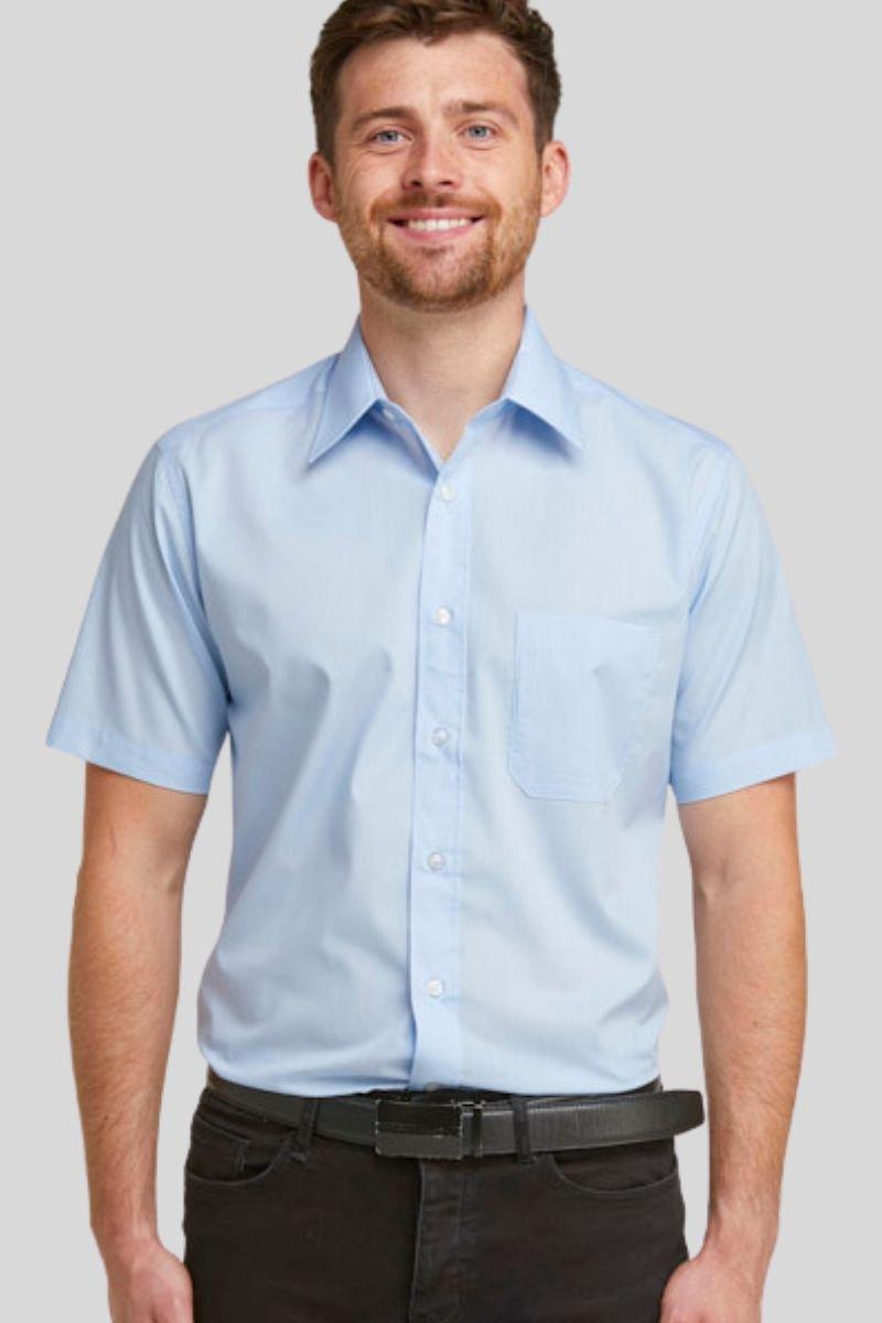 Рубашка с коротким рукавом Glacier Classic Fit Easy Care Double TWO, синий