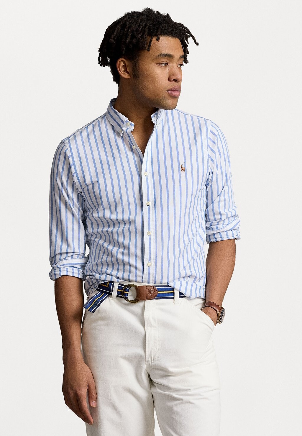 

Рубашка Long Sleeve Sport Polo Ralph Lauren, цвет blue/white