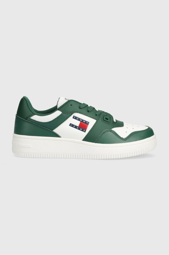 Кожаные кроссовки TJM RETRO BASKET ESS Tommy Jeans, зеленый кроссовки tommy jeans retro basket белый зеленый