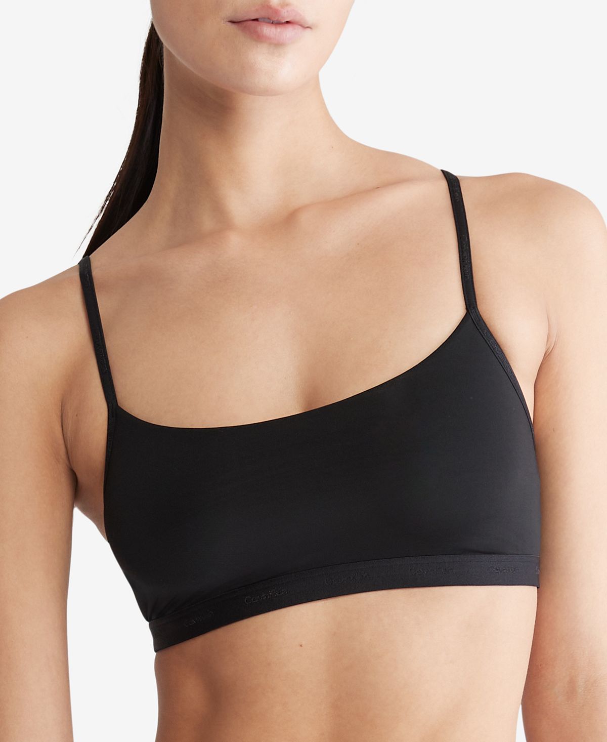 Женский бюстгальтер без подкладки от формы до тела QF6757 Calvin Klein, черный