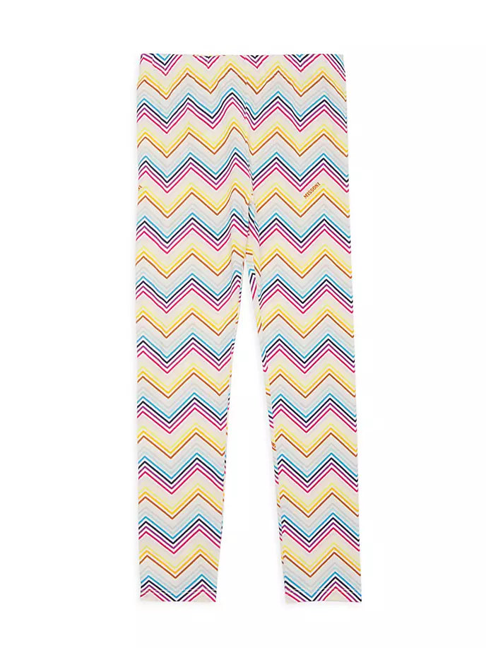 

Леггинсы с принтом шеврон для маленьких девочек и девочек Missoni, мультиколор