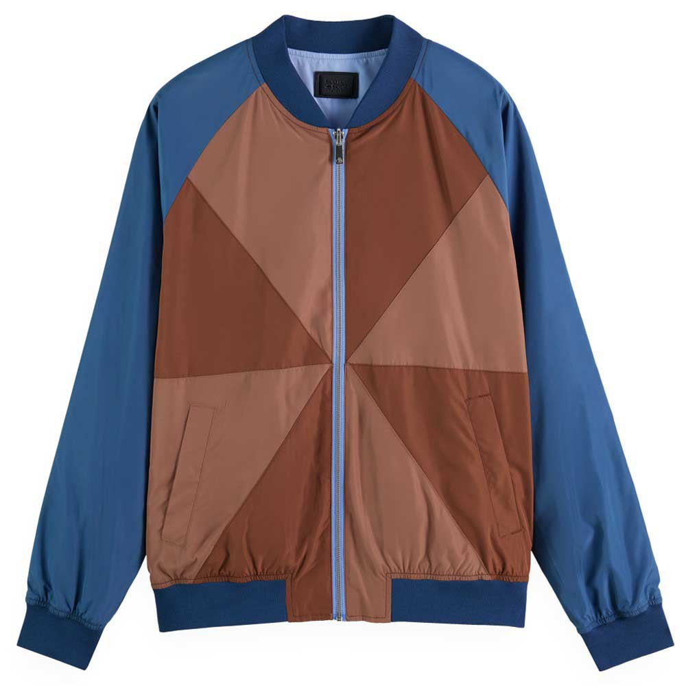 Куртка Scotch & Soda Cut And Sew Reversible Bomber, коричневый