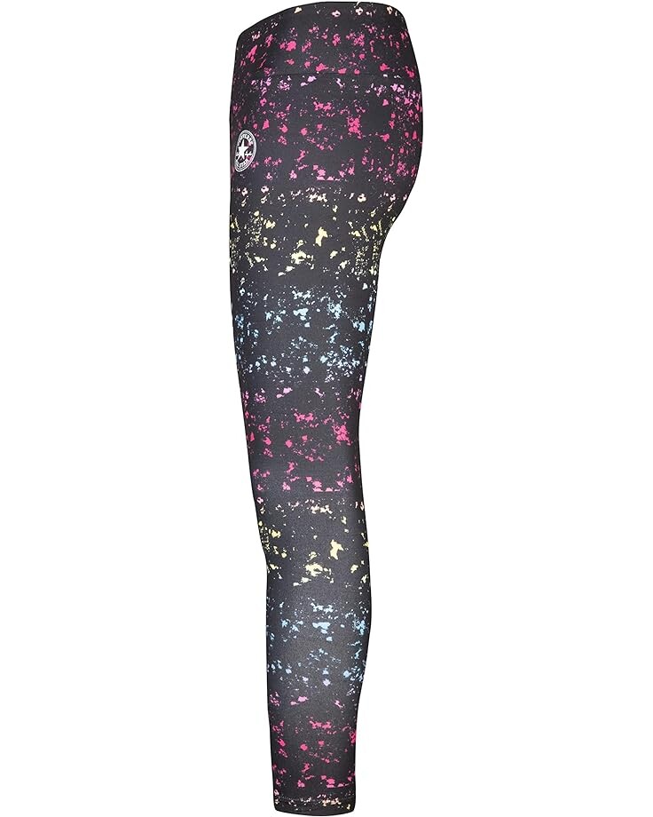 Брюки Converse All Over Print High-Rise Leggings, черный