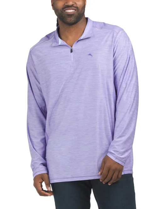 

Топ на молнии Big And Tall Palm Coast Island Zone Tommy Bahama, фиолетовый