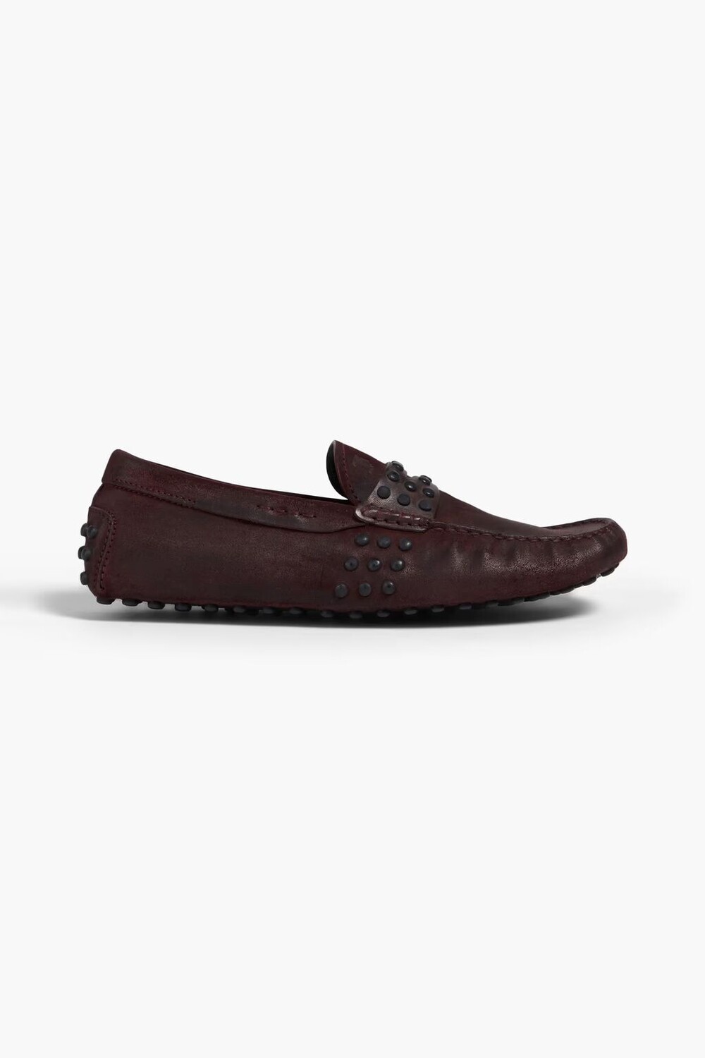 

Замшевые мокасины с шипами Tod'S, виноград