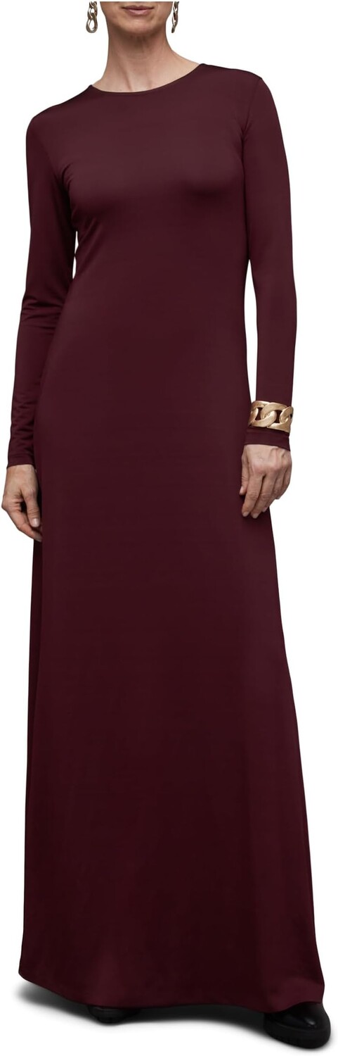 

Платье макси Katlyn с длинными рукавами AllSaints, цвет Winter Orchid Red
