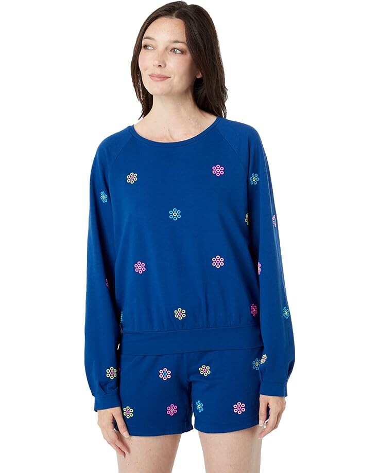 

Толстовка Lilly Pulitzer Landyn, цвет Oyster Bay Navy Ditsy Daisy Embroidery