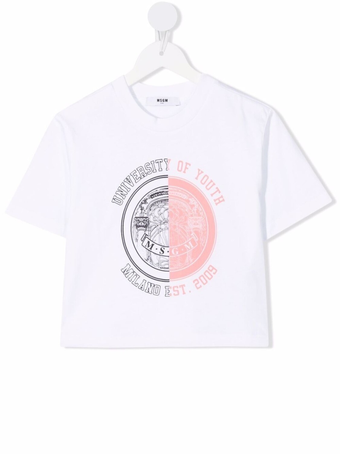 

MSGM Kids футболка University Of Youth, белый