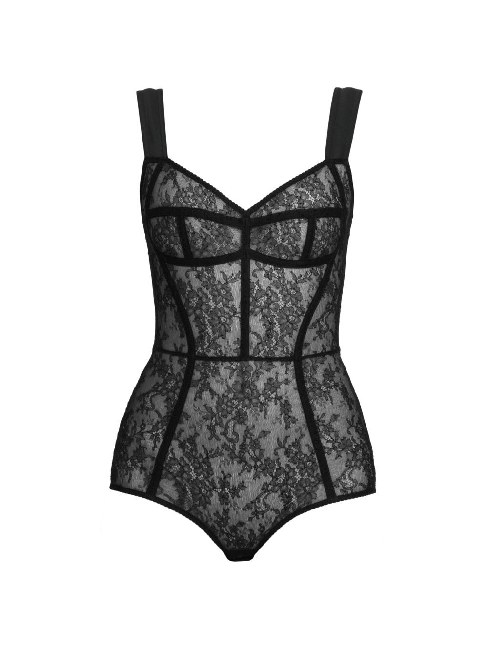 

Боди с кружевным корсетом DOLCE&GABBANA, неро