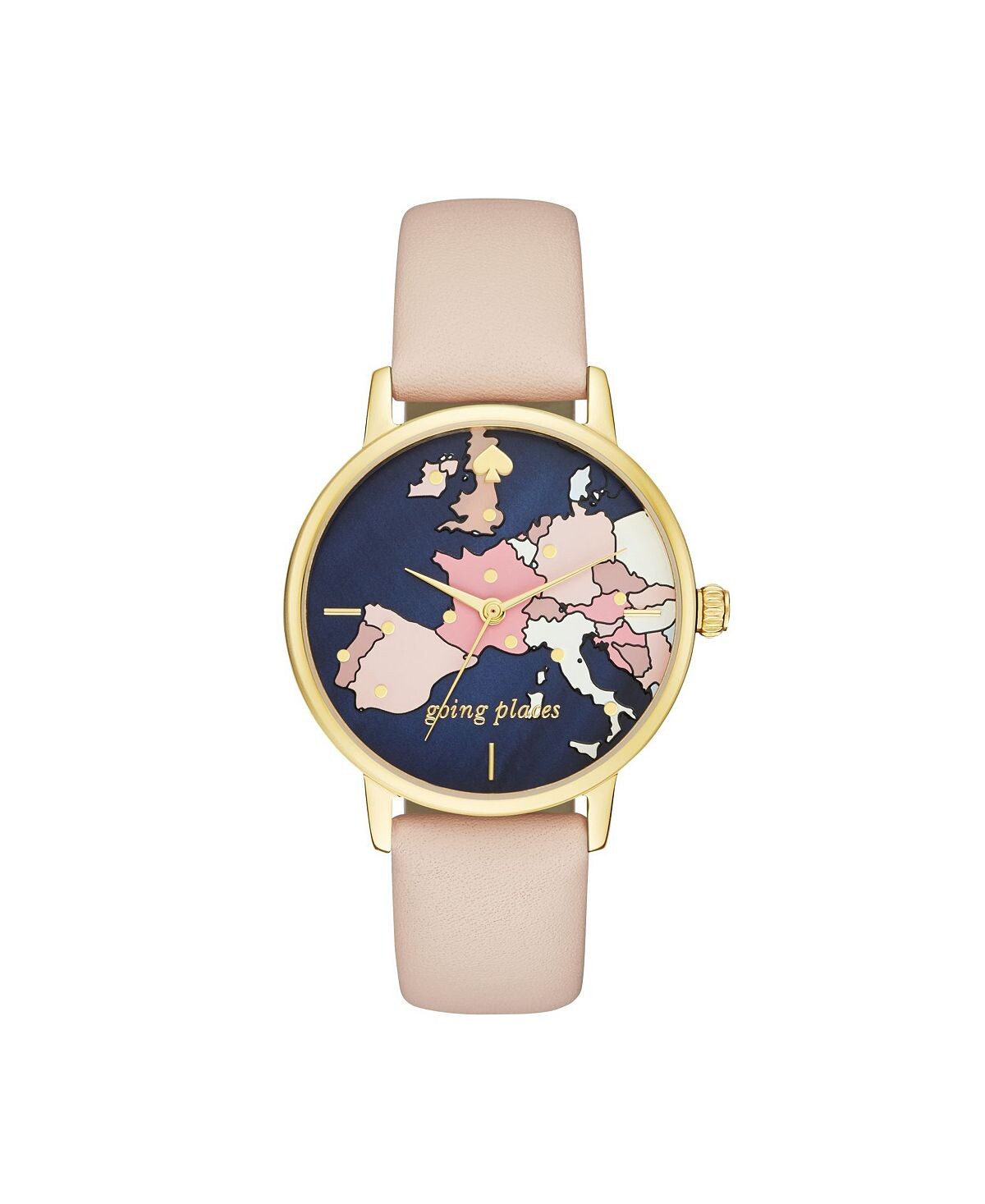 

Женские кожаные часы Vachetta с тремя стрелками и картой метро, ​​34 мм kate spade new york