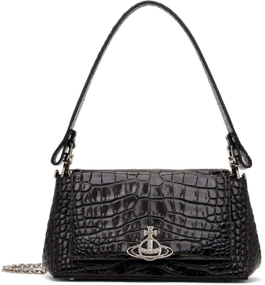 

Сумка среднего размера Черная Ореховая Vivienne Westwood, цвет Black