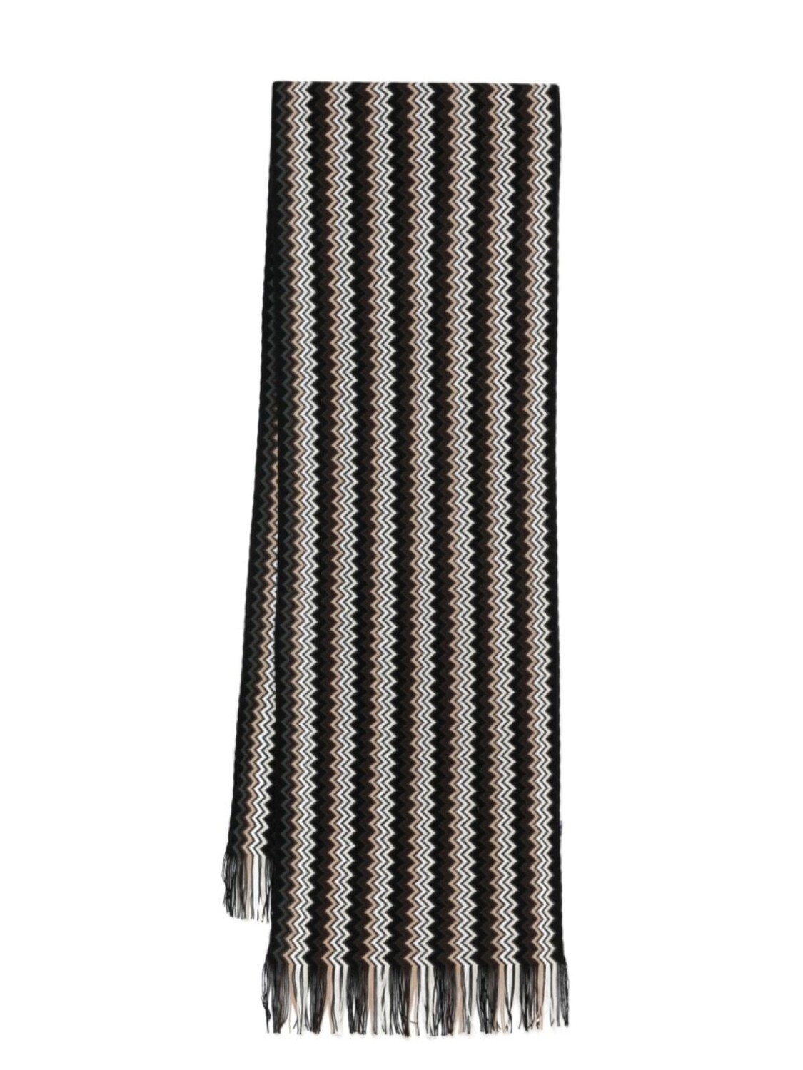 

Missoni шарф с узором зигзаг, коричневый
