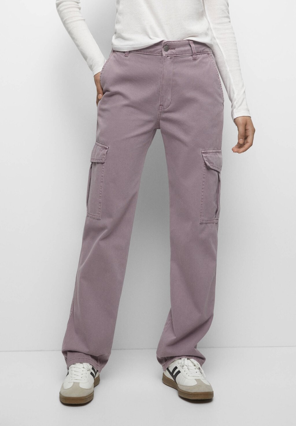

Брюки-карго PULL&BEAR, фиолетовый