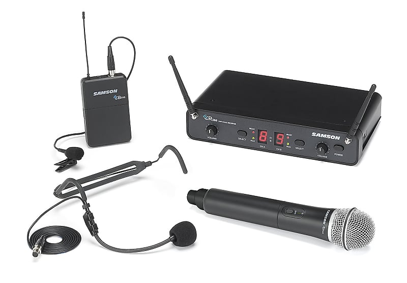 

Микрофон Samson Concert 288 All-In-One Dual-Channel UHF Wireless Handheld/Lavalier Mic System - H Band (470-518 MHz)