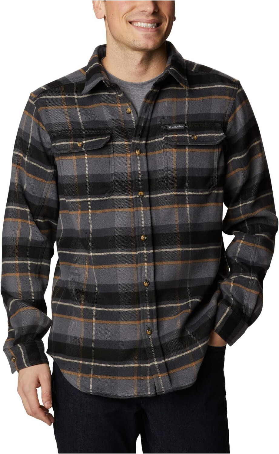 

Рубашка Deschutes River Heavyweight Flannel Columbia, цвет City Grey Large Multi Check