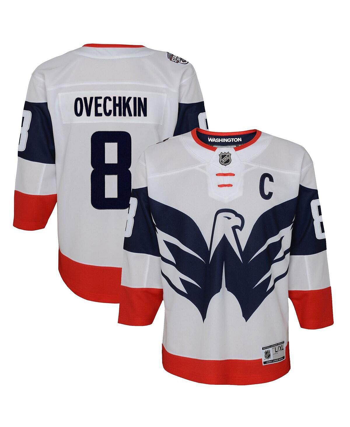 

Джерси игрока Big Boys Александра Овечкина White Washington Capitals 2023 NHL Stadium Series Outerstuff