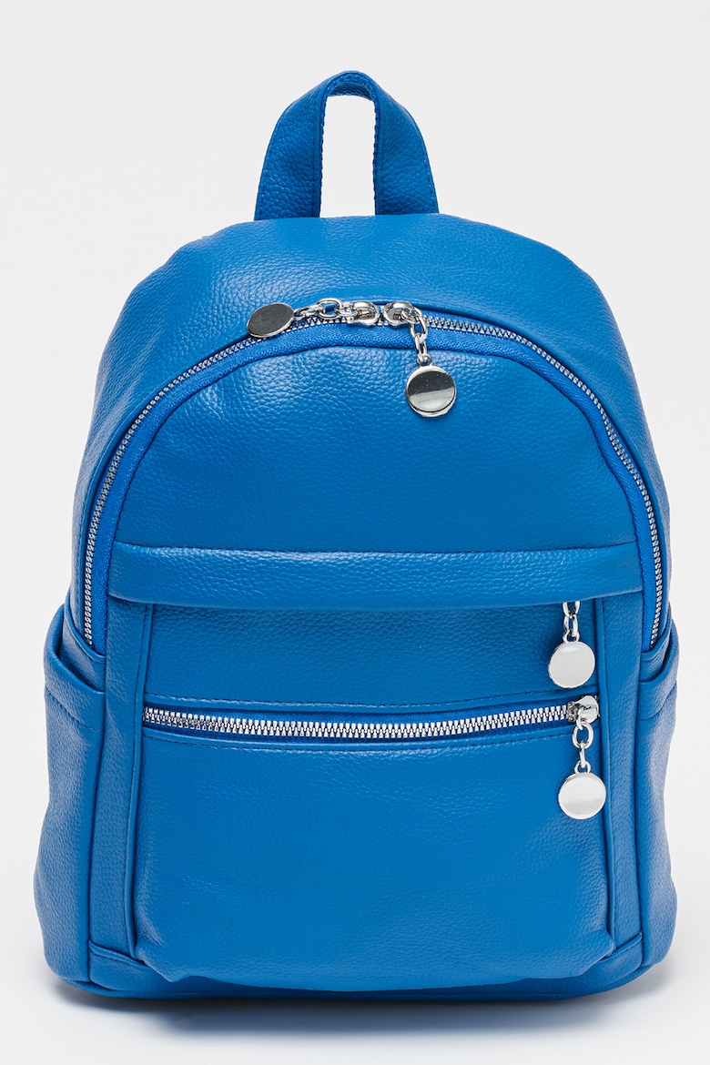 Рюкзак из экокожи с карманами Francesca Rossi, синий