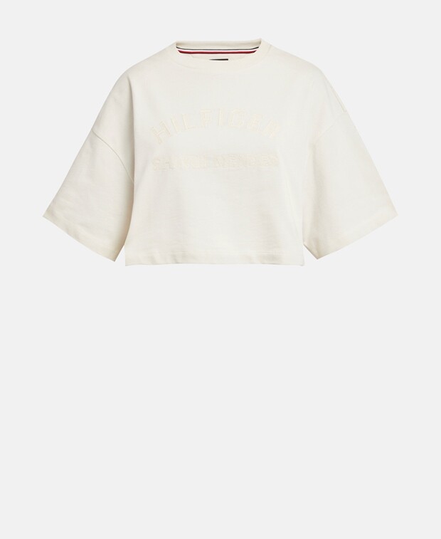 

Укороченный лонгслив Tommy Hilfiger, белый