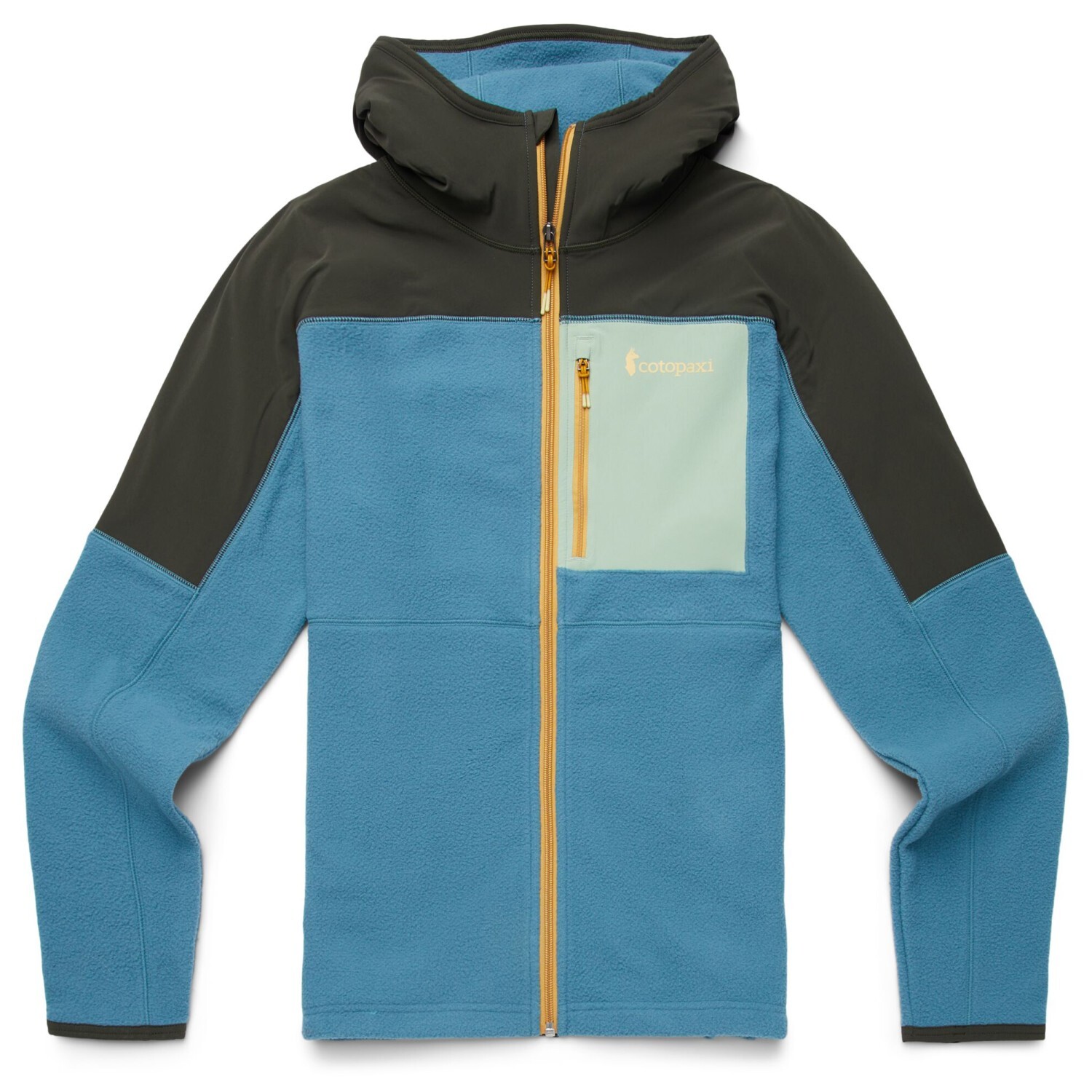 

Флисовая жилетка Cotopaxi Abrazo Hooded Full Zip Fleece, цвет Woods/Blue Spruce