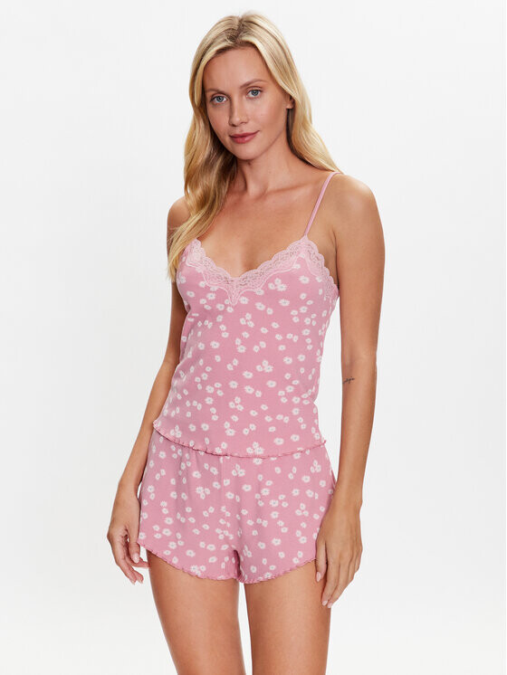 

Пижамная футболка базового кроя Hunkemöller, розовый