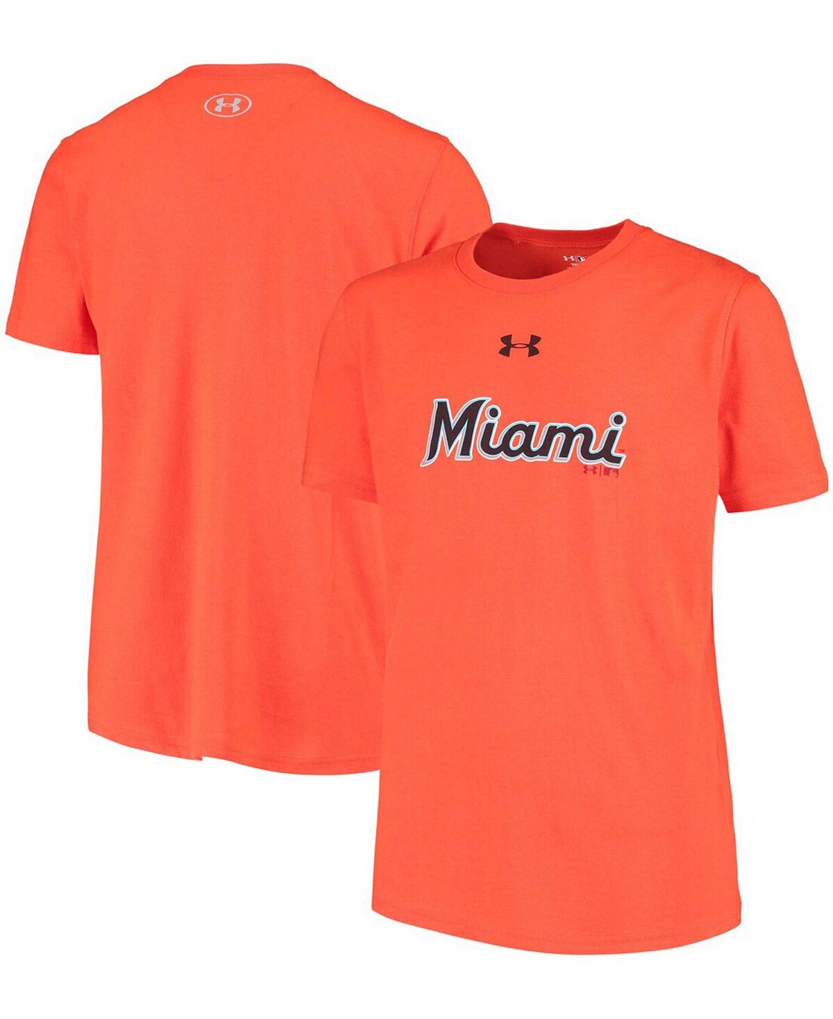 

Оранжевая футболка Big Boys Miami Marlins с надписью Performance Under Armour