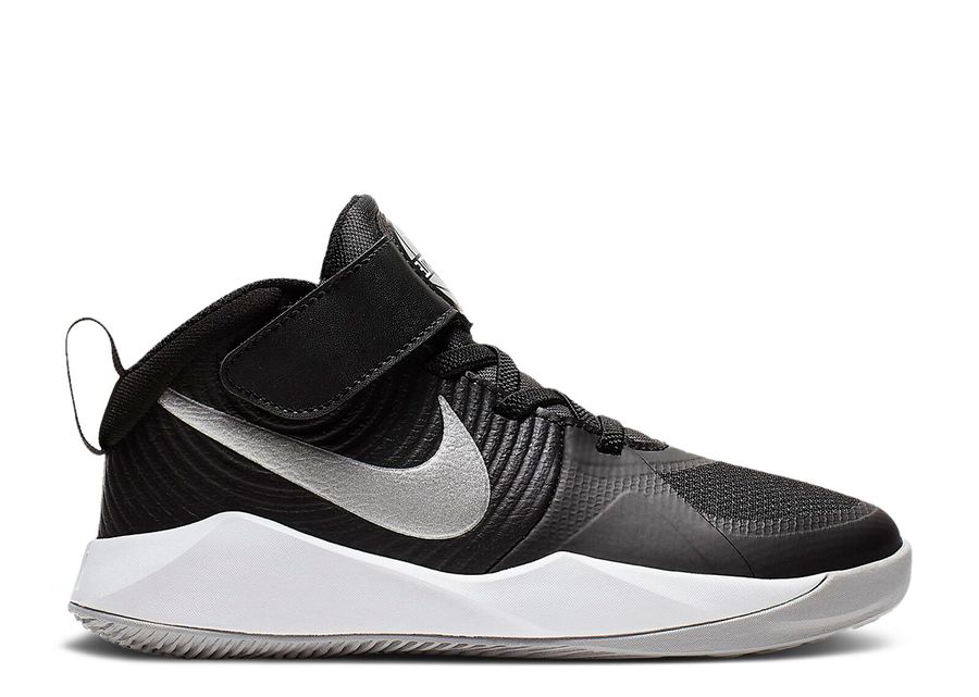 

Кроссовки Nike Team Hustle D9 Ps 'Black Metallic Silver', черный