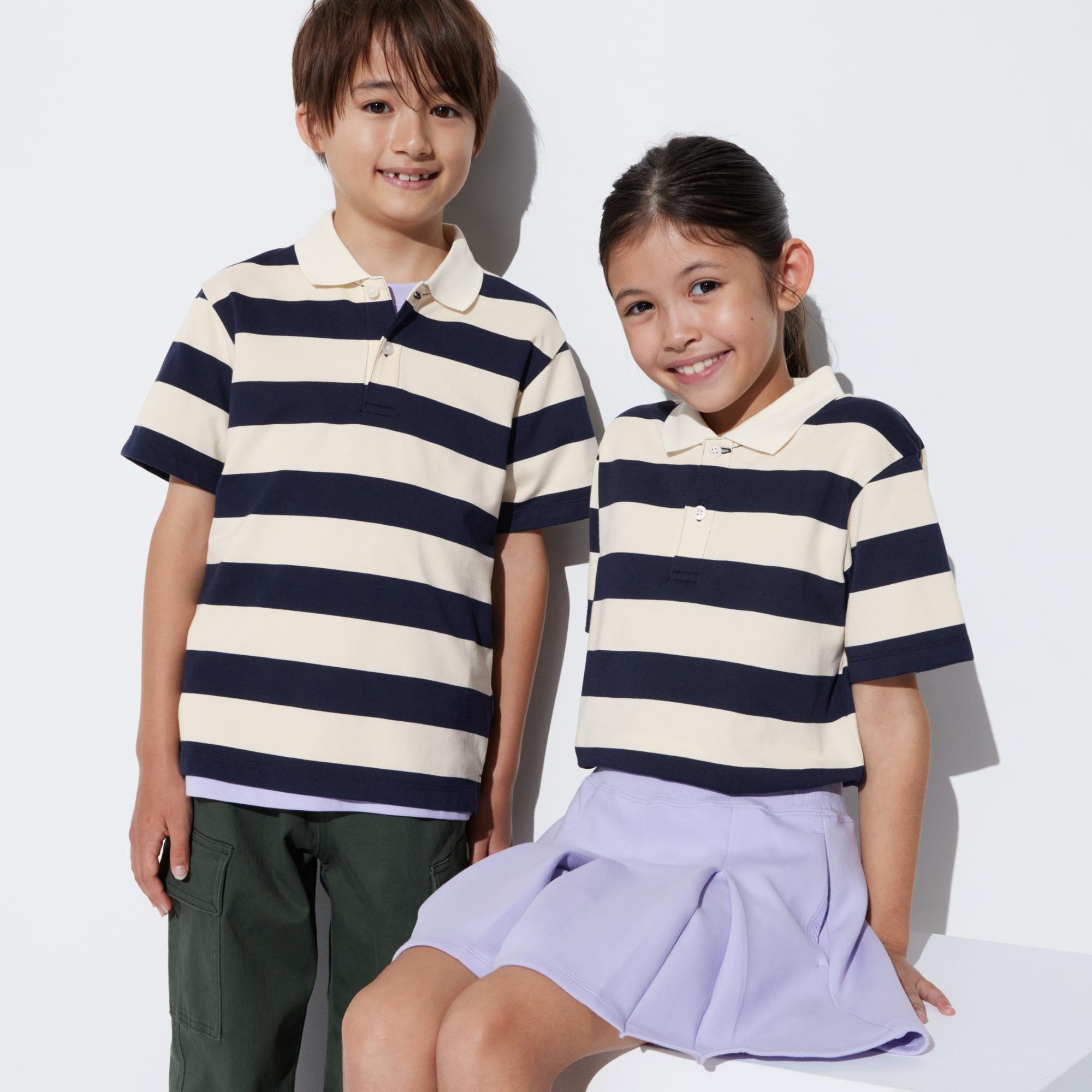 цена Рубашка-поло UNIQLO Dry Kanoko с каймой и коротким руком, светло-бежевый