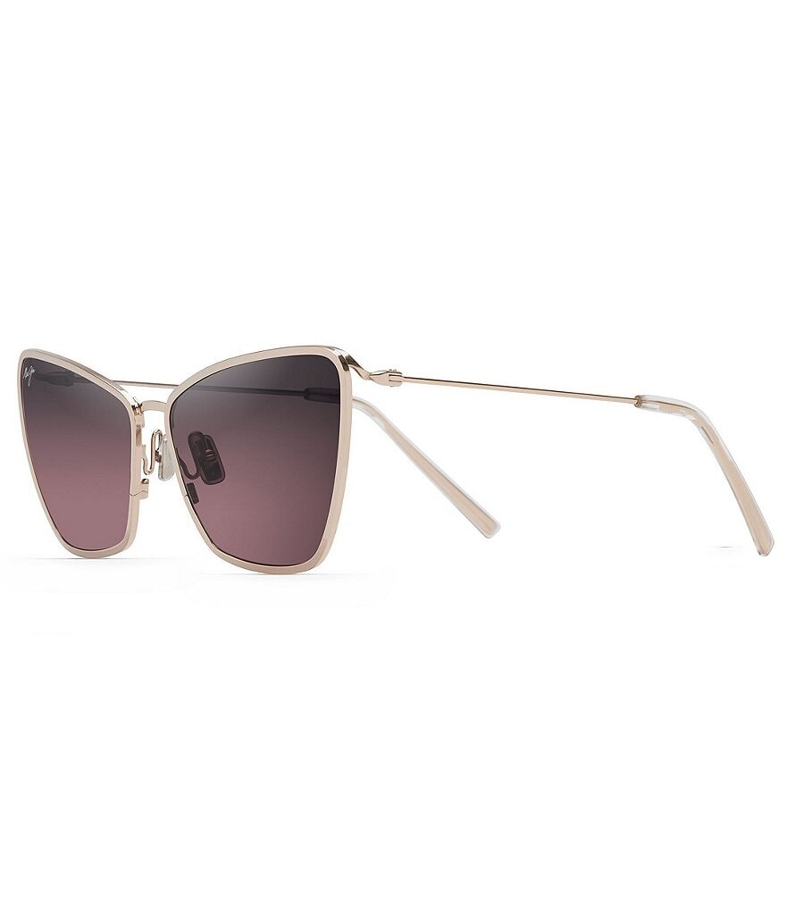 

Солнцезащитные очки Maui Jim Puakenikeni PolarizedPlus2 «кошачий глаз», 61 мм, золотой