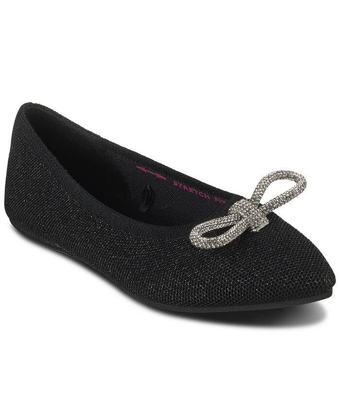 

Женские туфли Cleo Point Bow — балетки Glitzy Haze Skimmer от Finish Line Skechers, черный