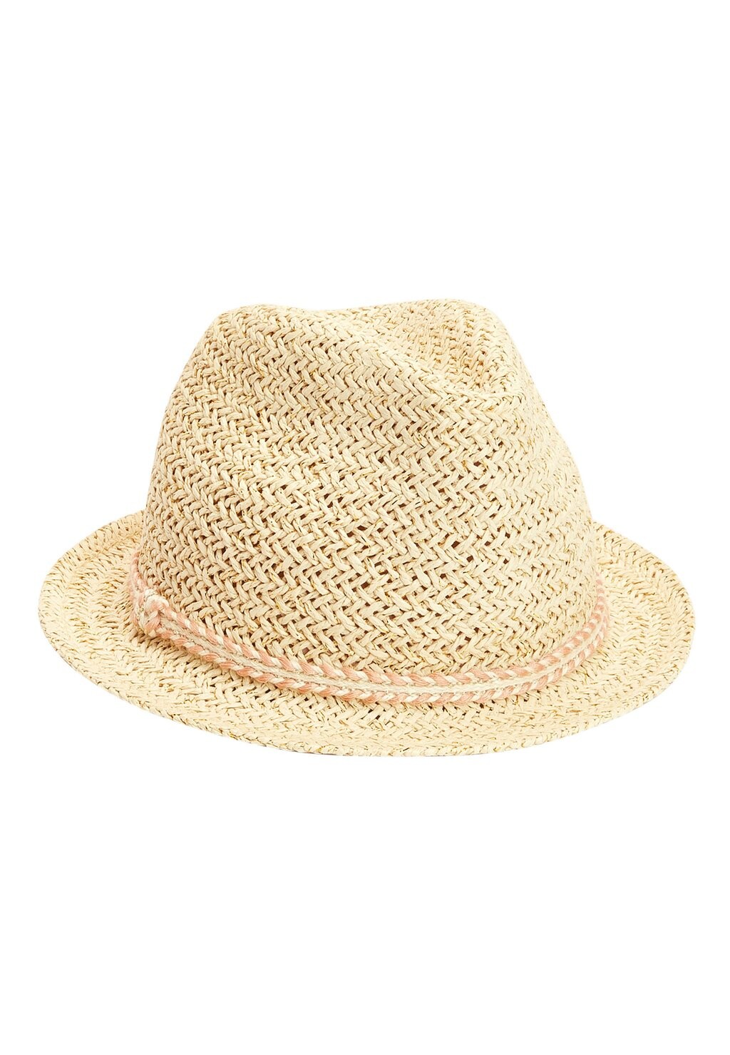 

Шапка Pink Trim Straw Trilby (Молодший) Next, бежевый